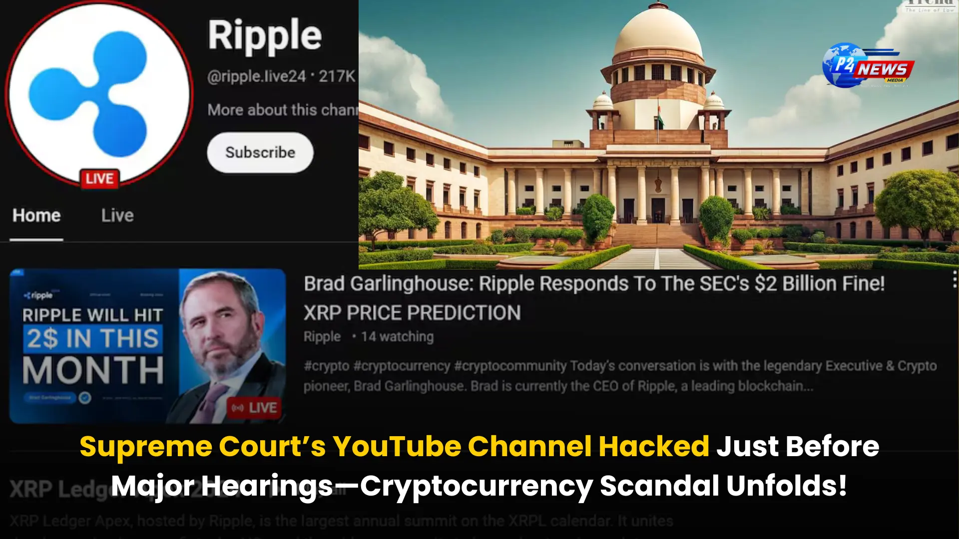 Supreme Court’s YouTube Channel Hacked Just Before Major Hearings—Cryptocurrency Scandal Unfolds!